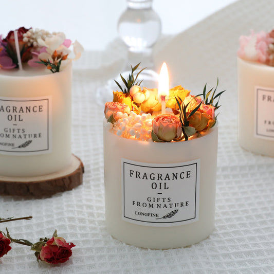 Flowers Decor Romantic Candles